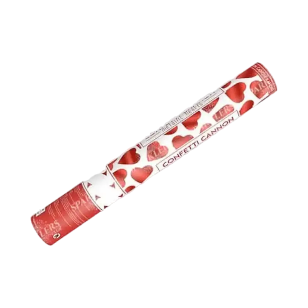 Confetti cannons 60cm red heart
