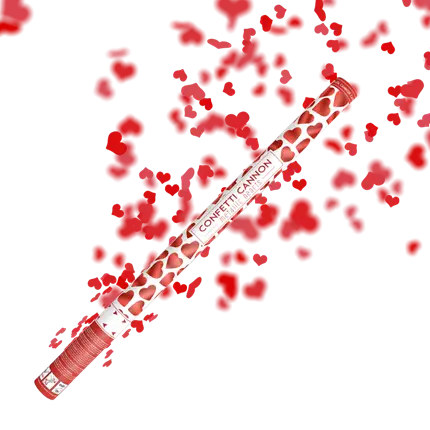 Confetti gun 80cm red heart