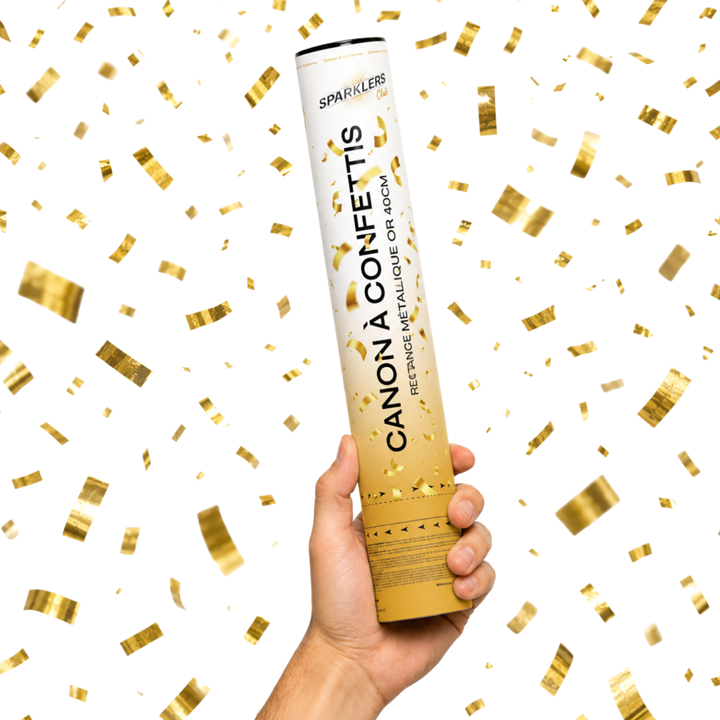 Confetti cannons 40cm GOLD
