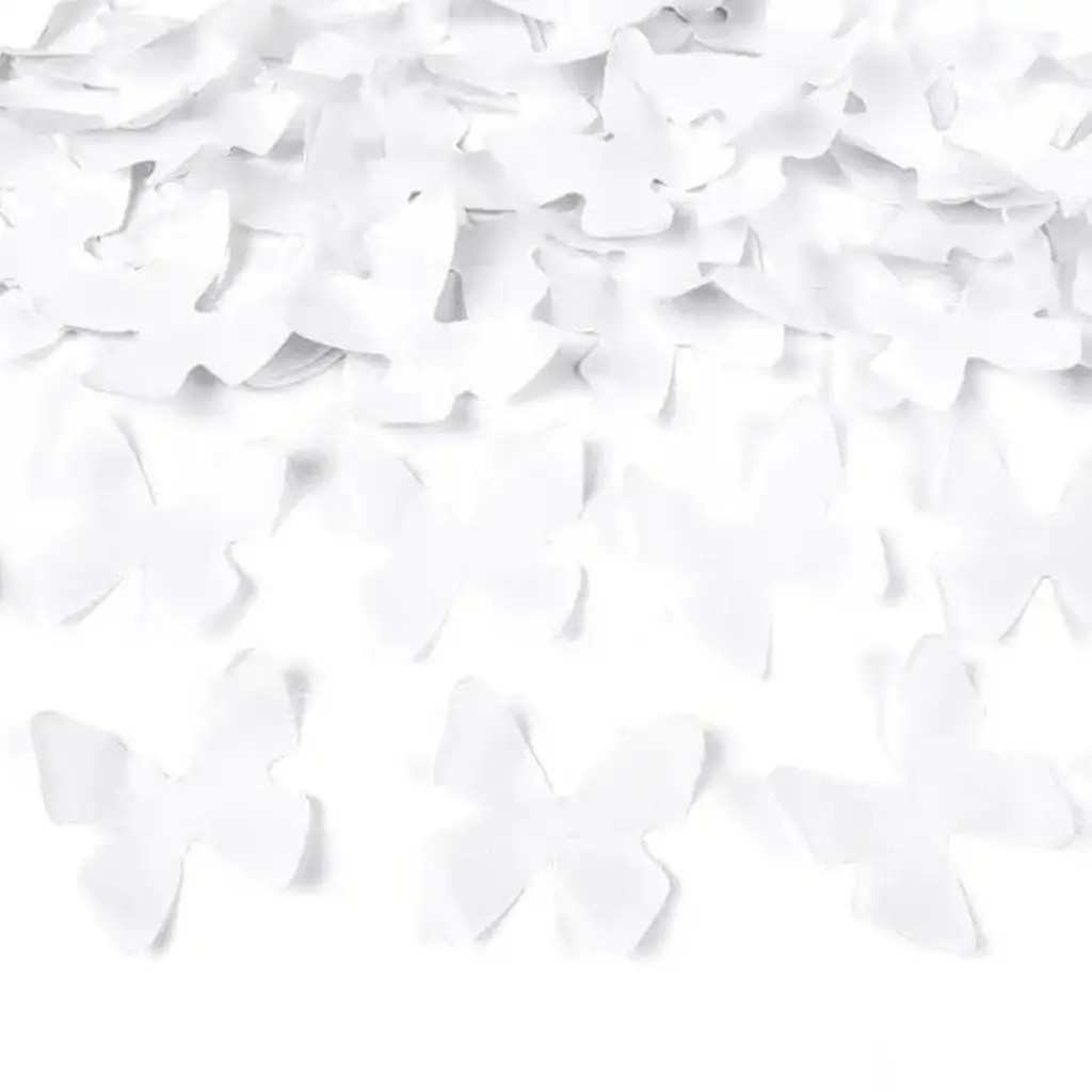 Confetti Canes 40cm Butterfly White