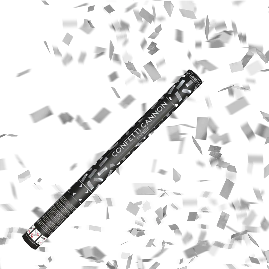 Confetti cannons 60 CM Silver