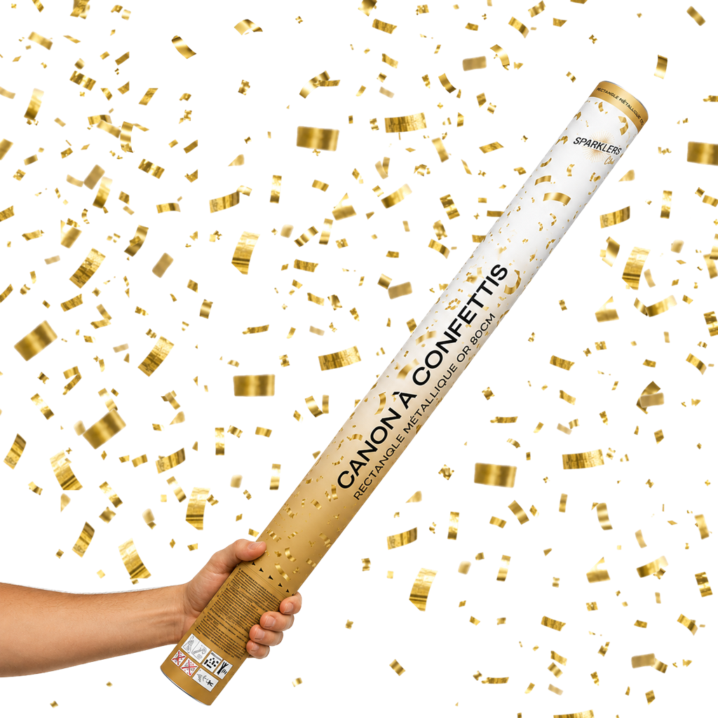Confetti cannons 80 CM Gold
