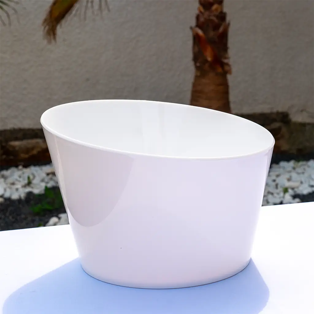 White Acrylic champagne bowl (large model)