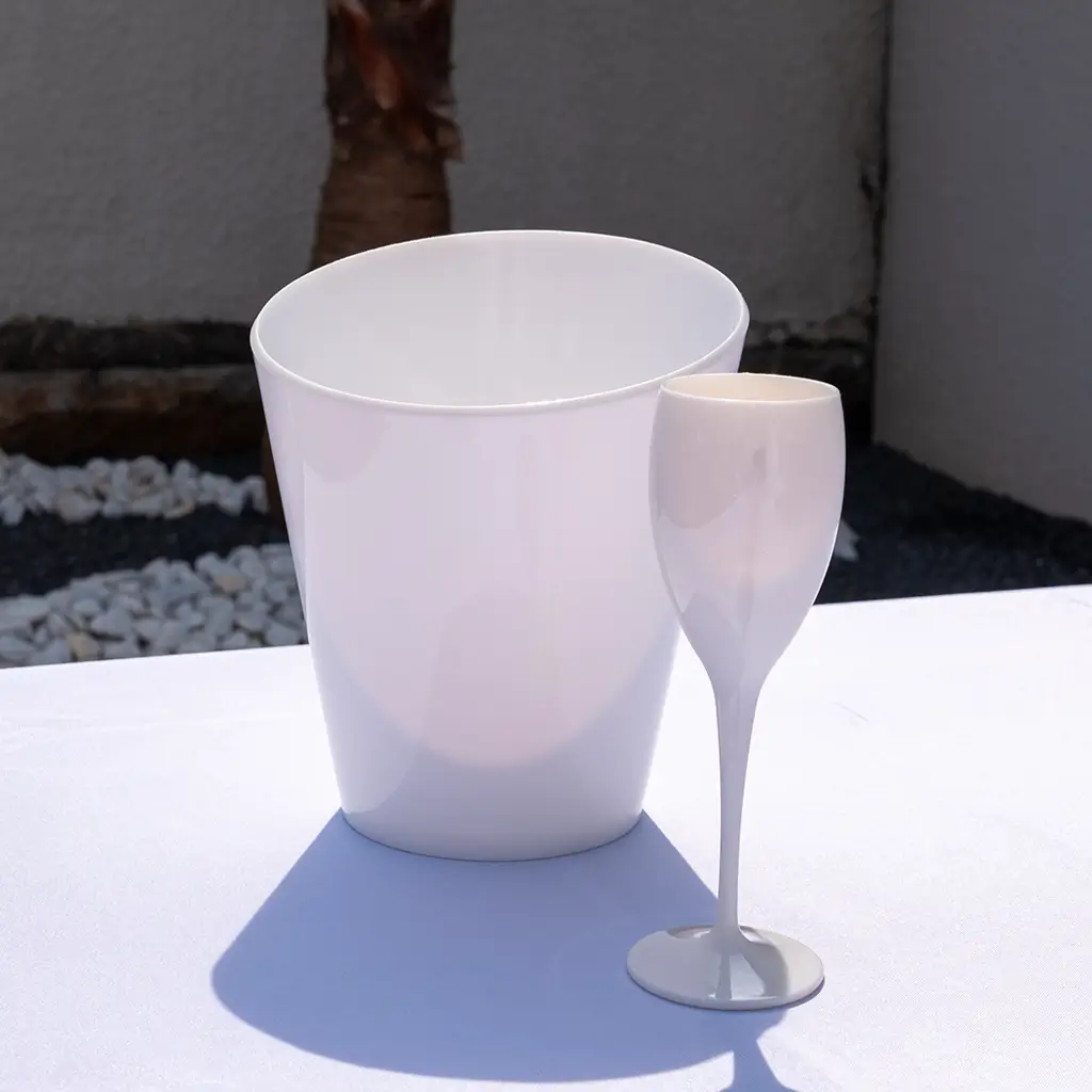 White champagne flute 17cl