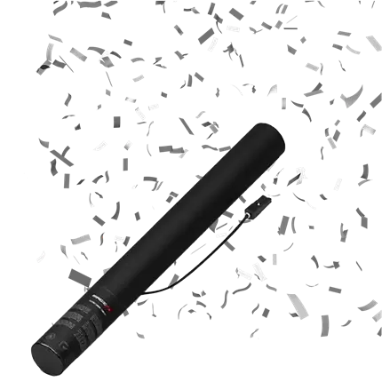 Electric confetti gun Silver / silver 50 cm