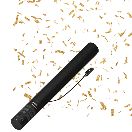 Electric confetti gun Gold / Gold 50 cm