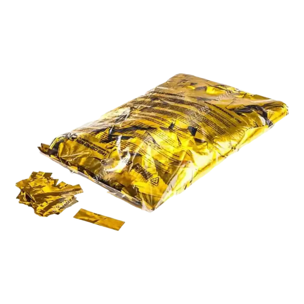  1KG bag metallic gold confetti Rectangle 55x17mm Magic FX