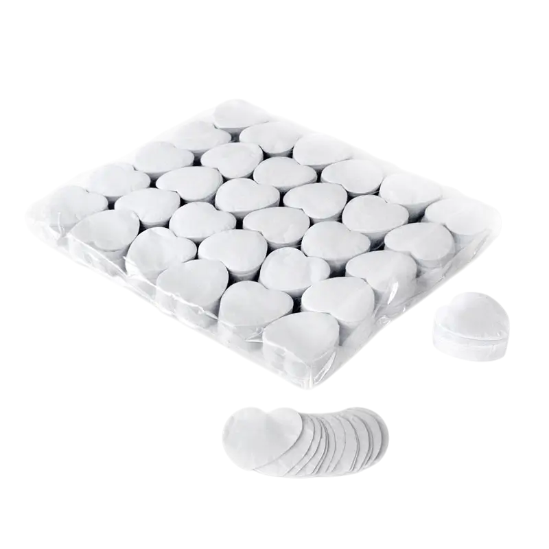 1KG white heart confetti bag