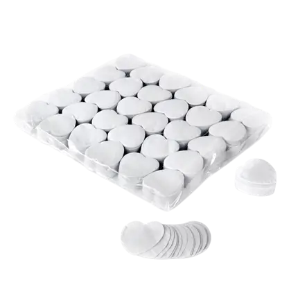1KG white heart confetti bag