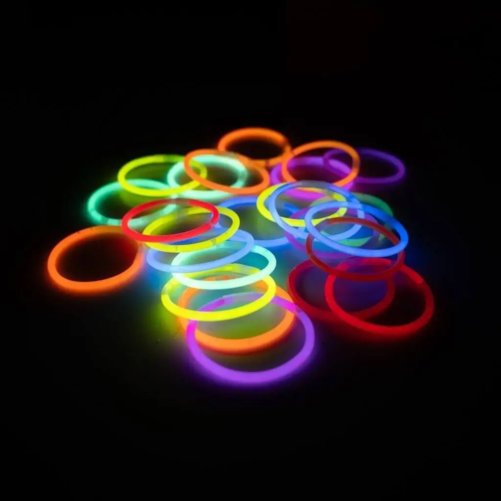 Multicolour Fluorescent Wristbands (Set of 100)