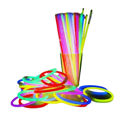 Multicolour Fluorescent Wristbands (Set of 100)