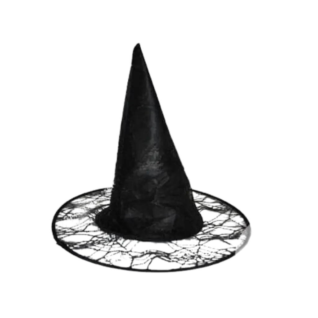 Witch hat with spider web