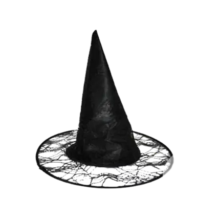 Witch hat with spider web