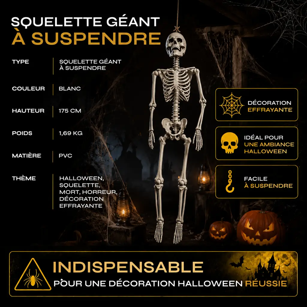 Giant Skeleton to hang 200cm
