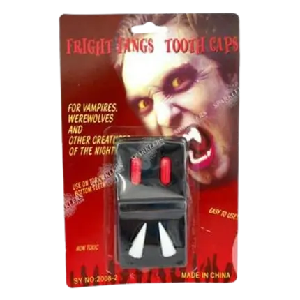 Vampire teeth with blood capsules