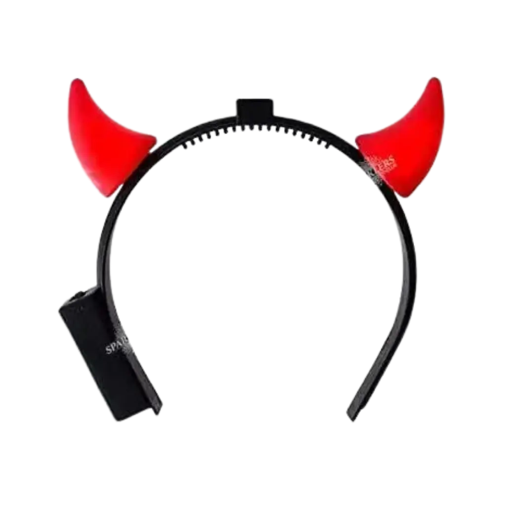 Devil Horns Headband LED Red