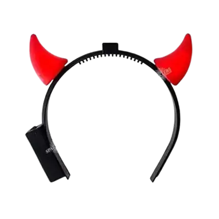 Devil Horns Headband LED Red