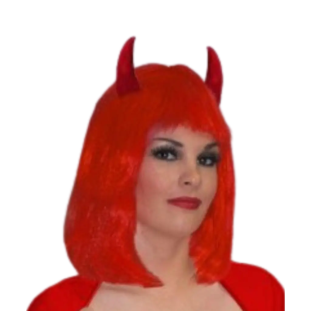 Devil wig with red horns