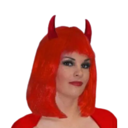 Devil wig with red horns