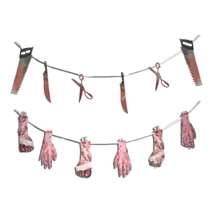 Scissor-saw garland hands feet 170cm