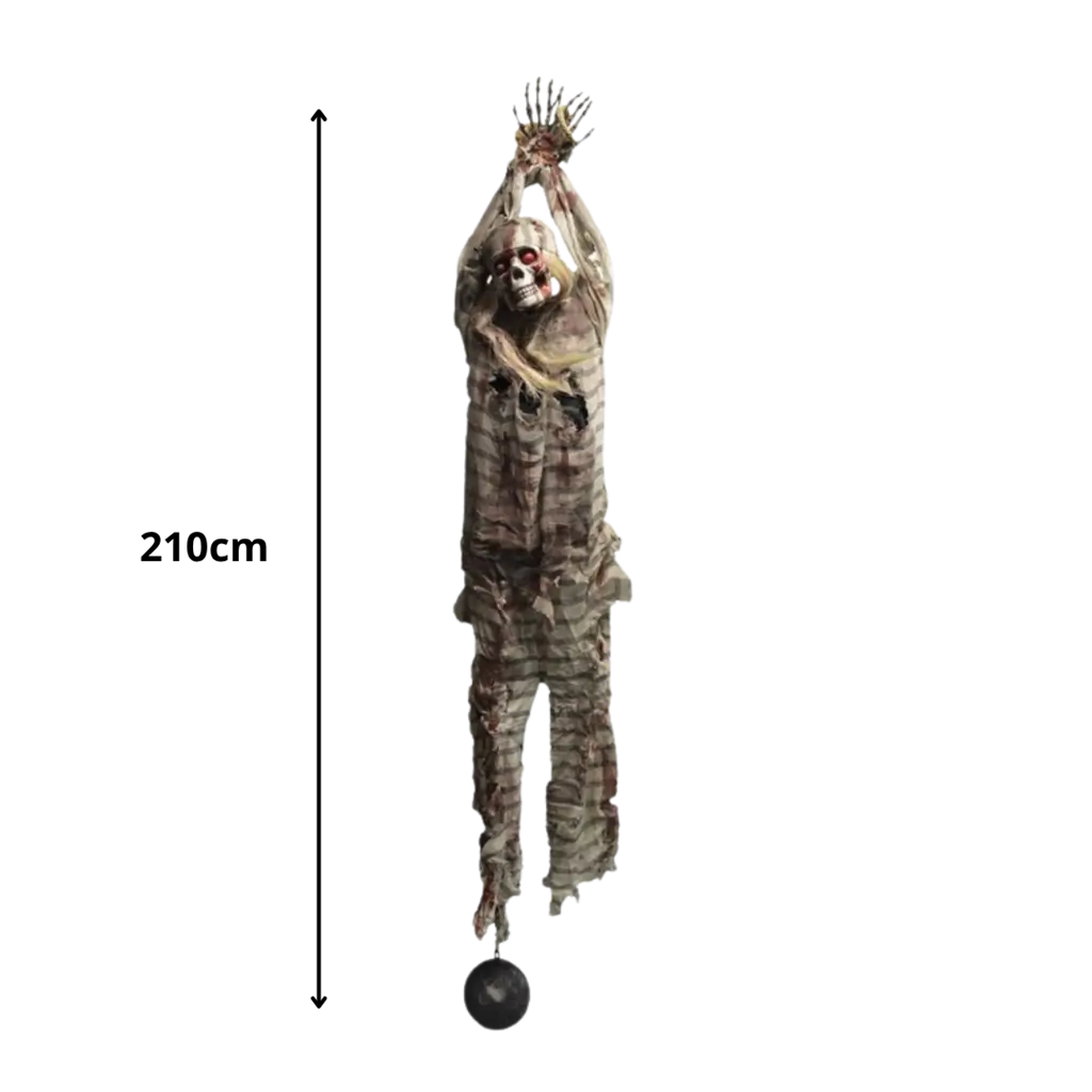 Skeleton light fixture with ball 210cm