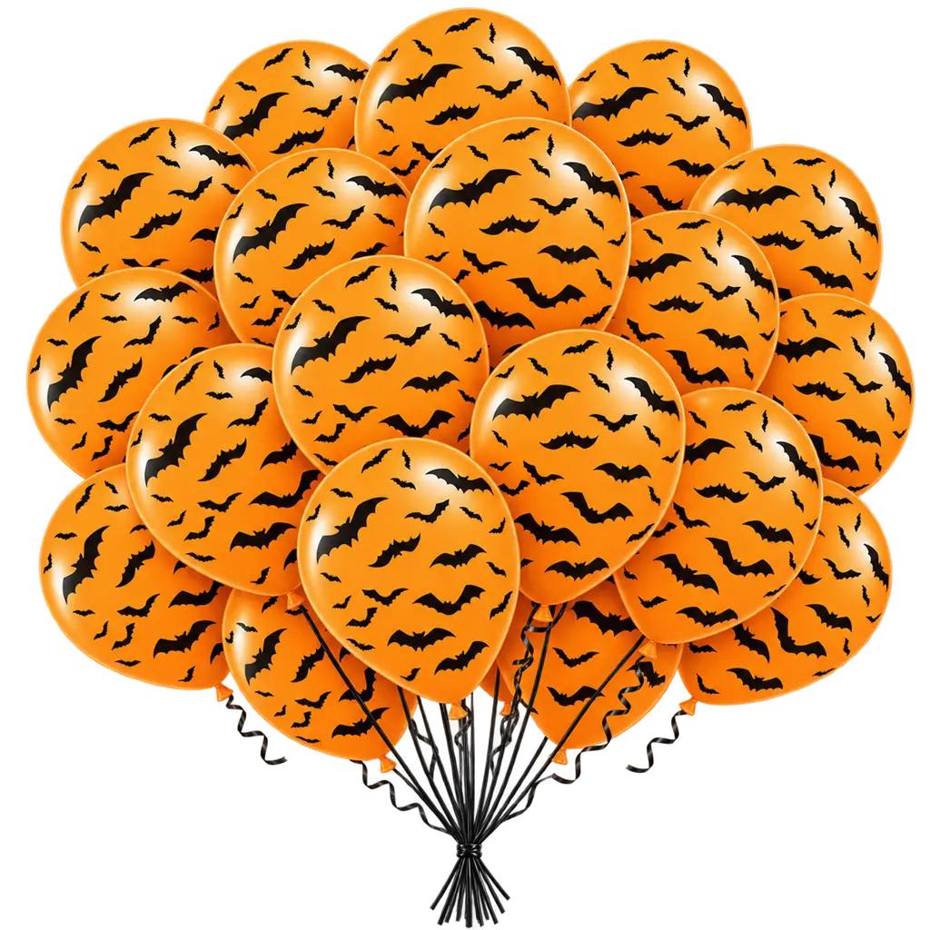 Set of 50 Halloween Bat Balloons