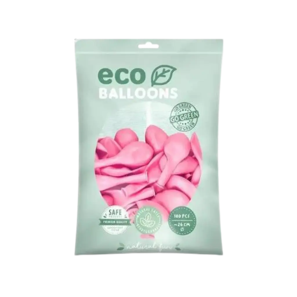 Pack of 100 Biodegradable Pastel Balloons Light Pink