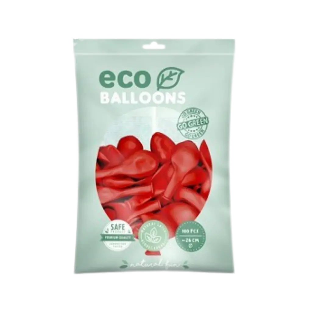 Pack of 100 Red Biodegradable Balloons