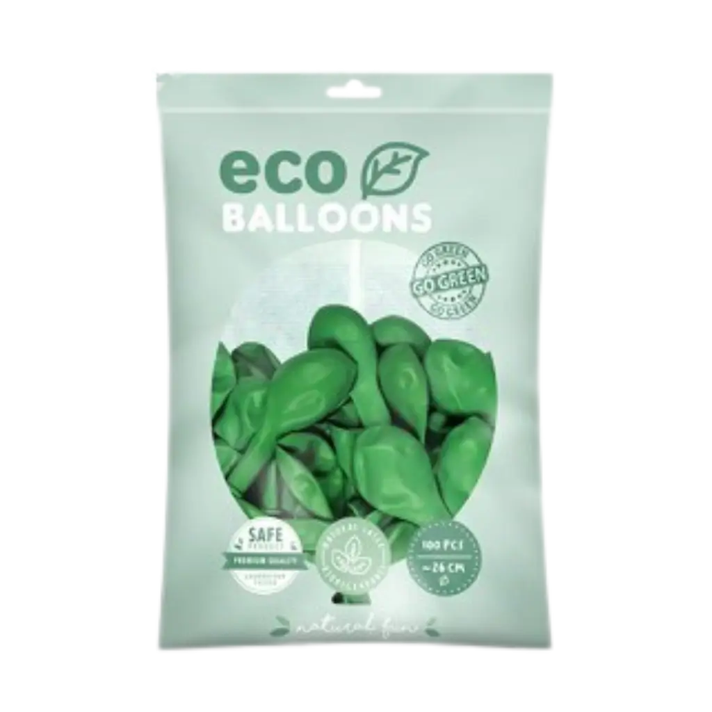 Pack of 100 Green Biodegradable Balloons