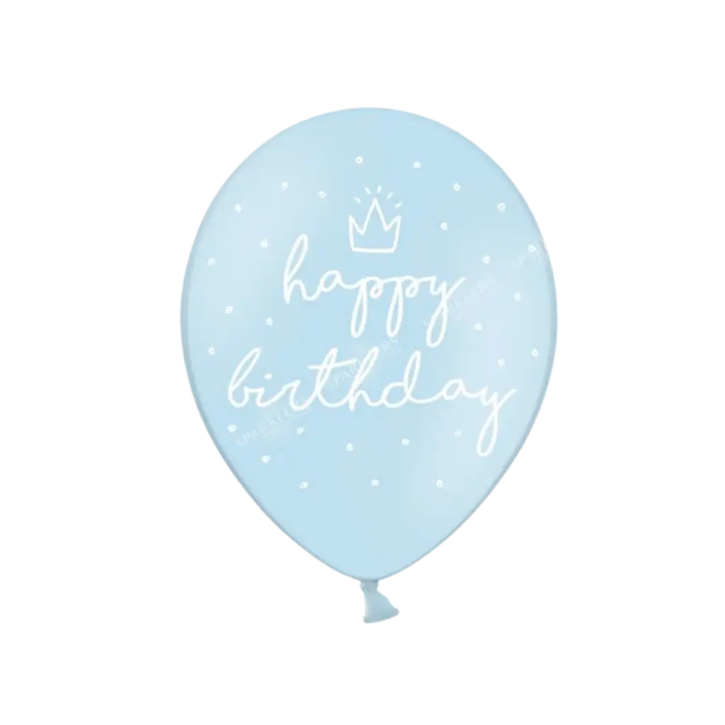 HAPPY BIRTHDAY" balloons Blue (Set of 6)