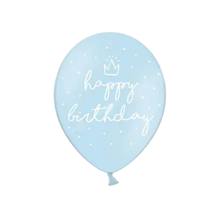 HAPPY BIRTHDAY balloons Blue (Set of 6)