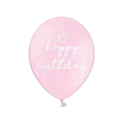 HAPPY BIRTHDAY Balloons Roses (Set of 6)