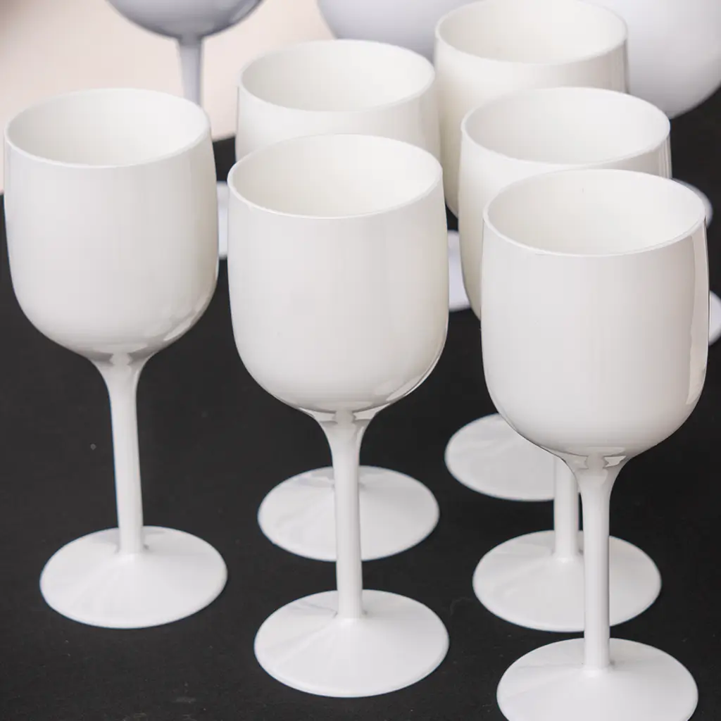 Sauvignon wine glass in white