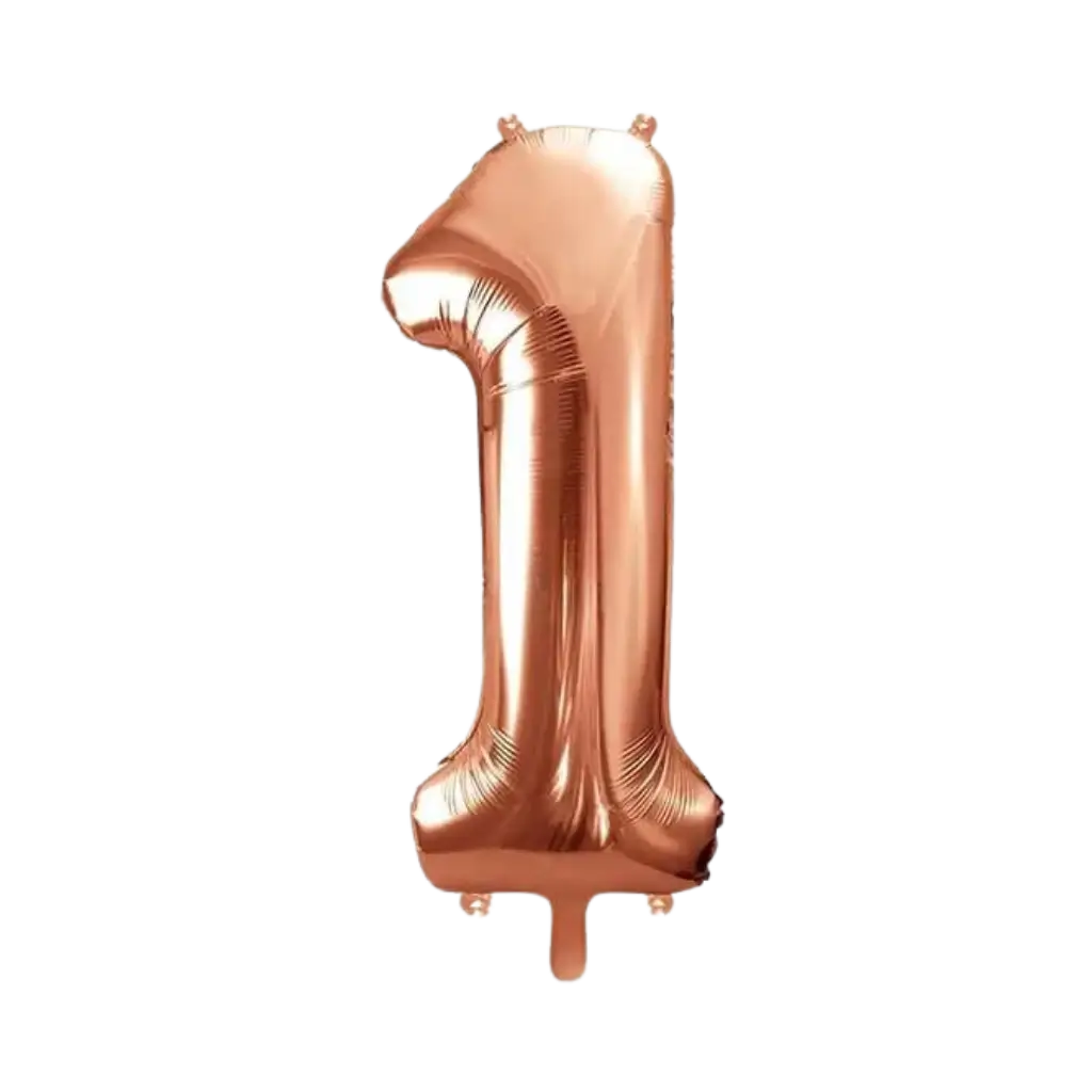 Birthday Balloon Number 1 Rose Gold 86cm