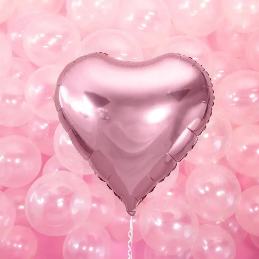 Heart balloon pink metallic 61cm