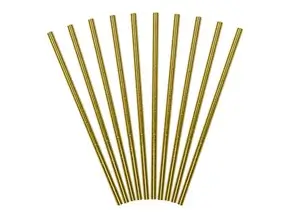 100 Gold coloured paper straws