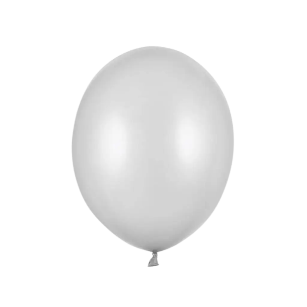 Pack of 100 Silver Metal Balloons