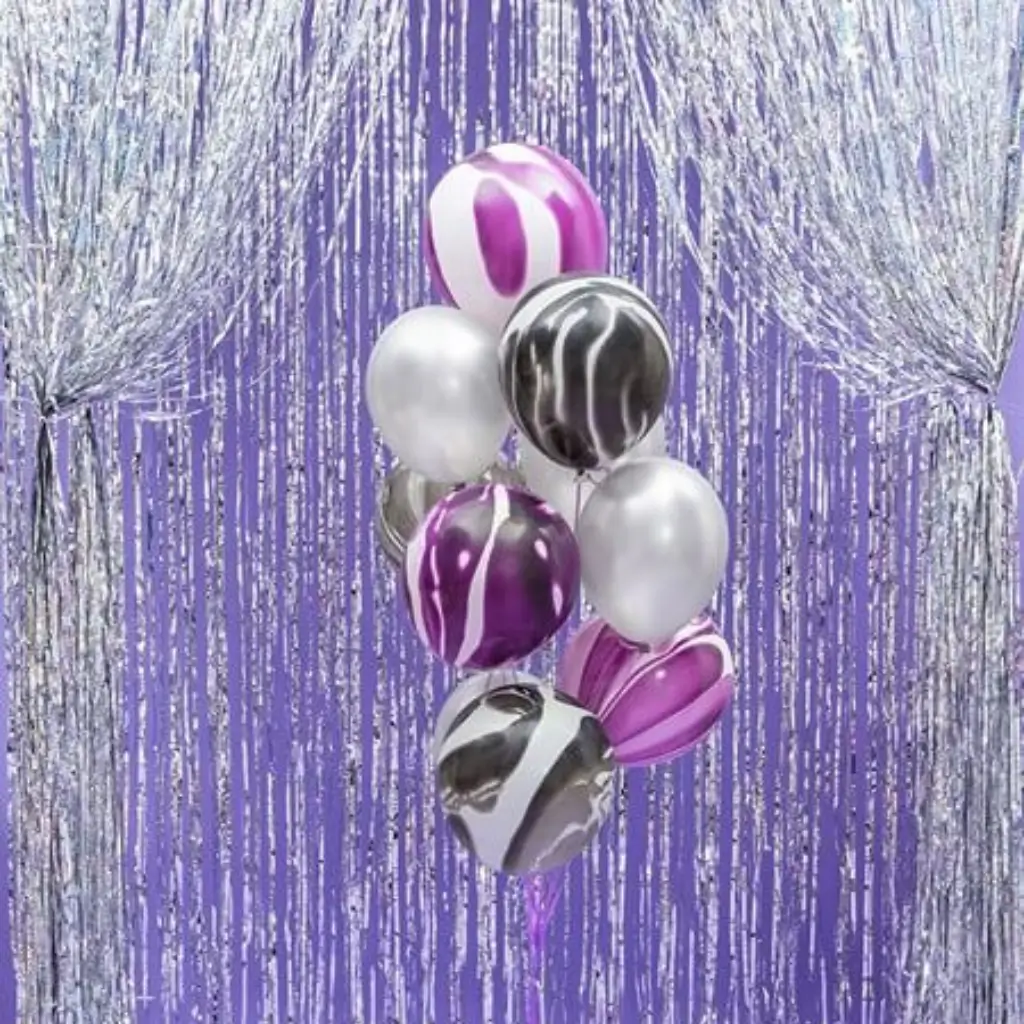 Pack of 100 Silver Metal Balloons