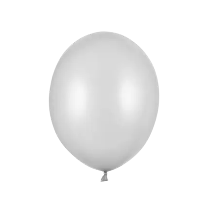 Pack of 100 Silver Metal Balloons