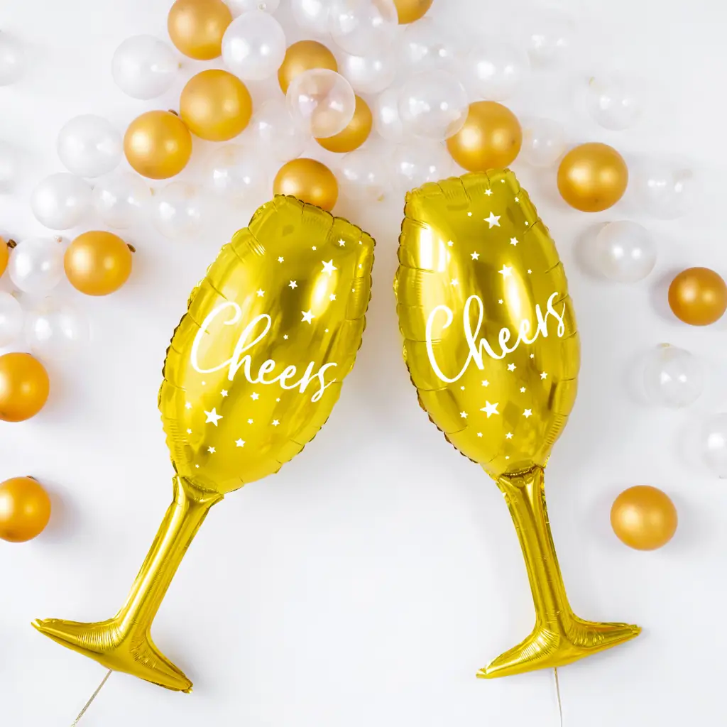 Pack of 100 metallic gold balloons