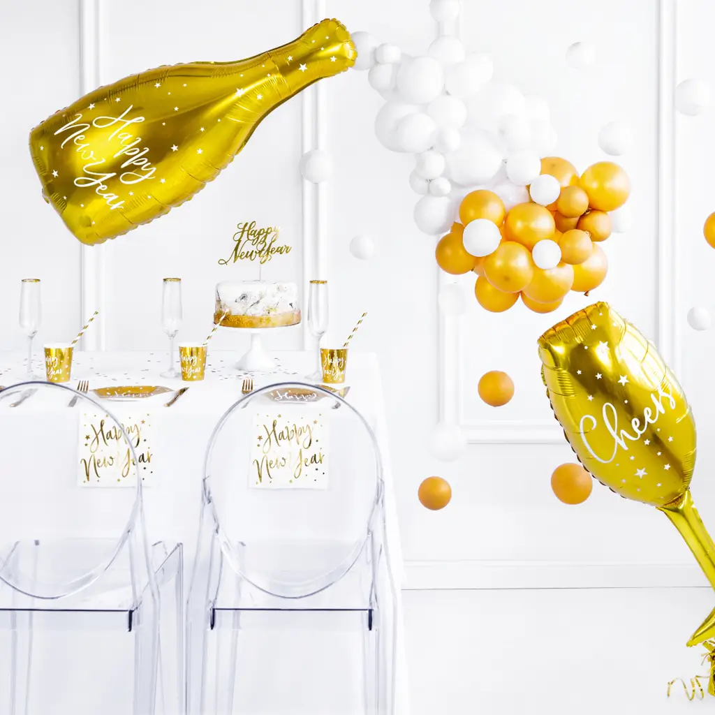 Pack of 100 metallic gold balloons