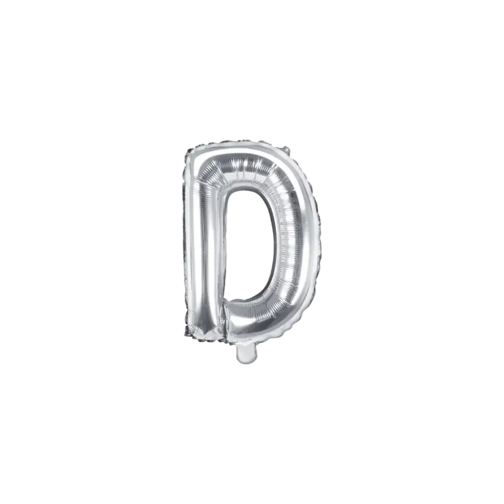 Balloon letter D silver - 35cm