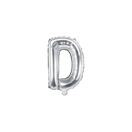 Balloon letter D silver - 35cm