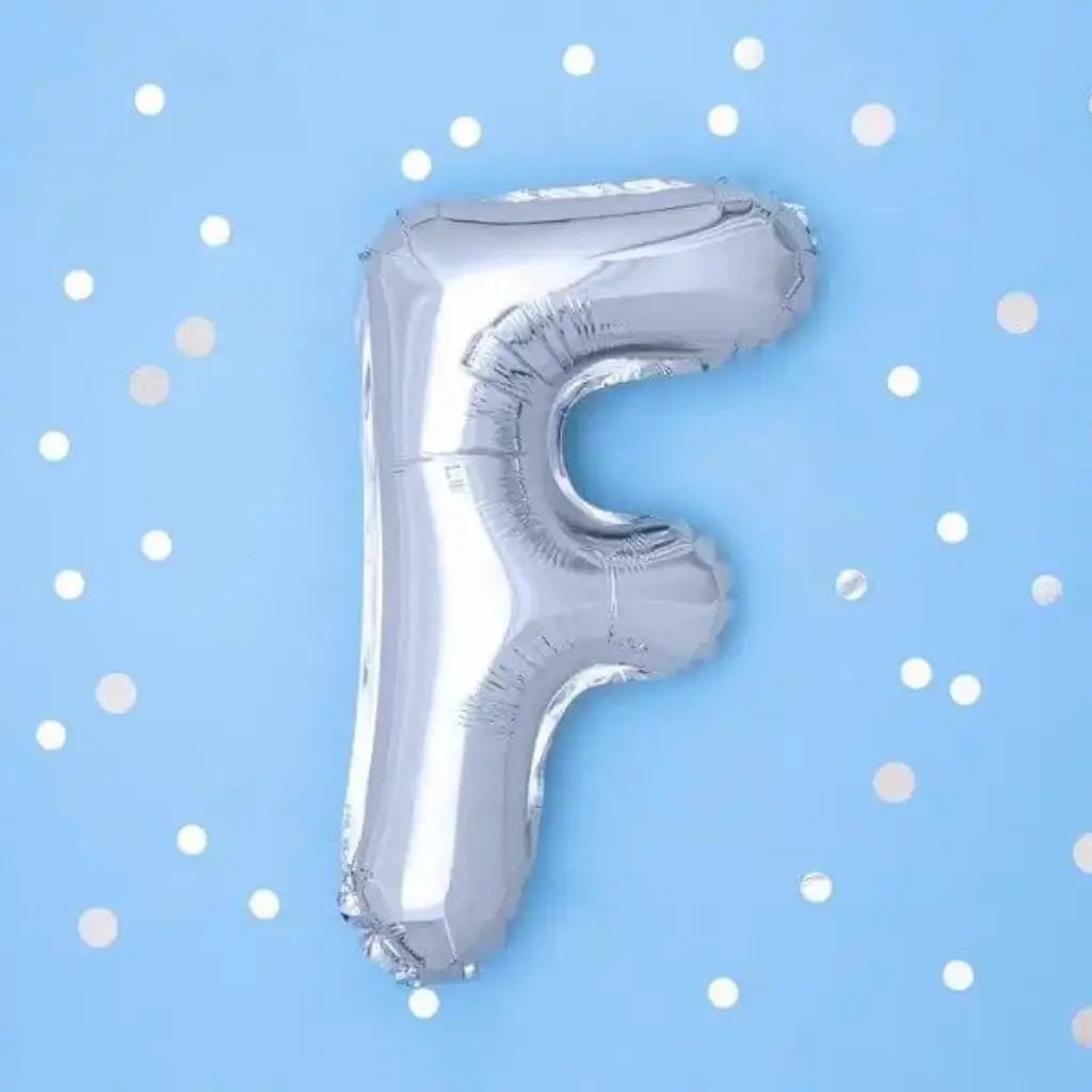 Balloon Letter F silver - 35cm