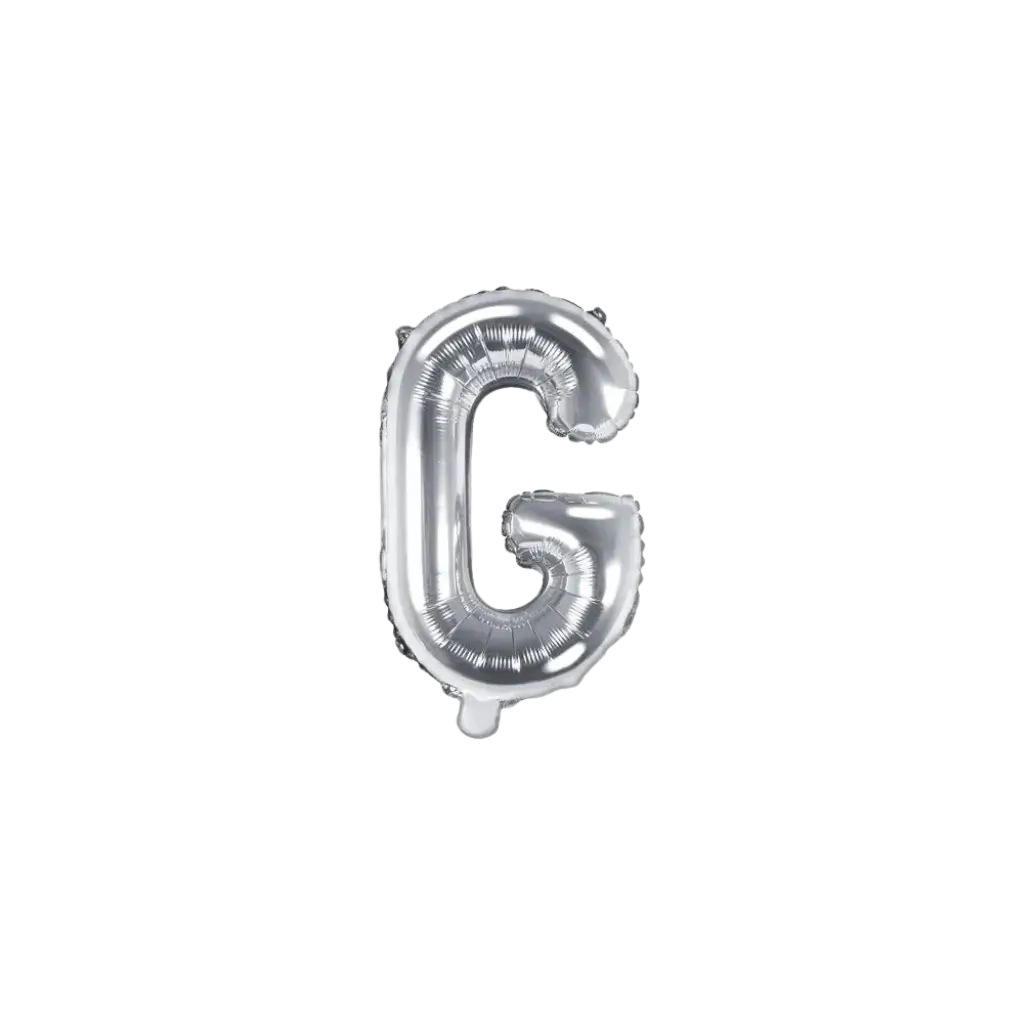 Balloon letter G silver - 35cm