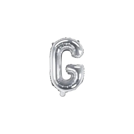 Balloon letter G silver - 35cm