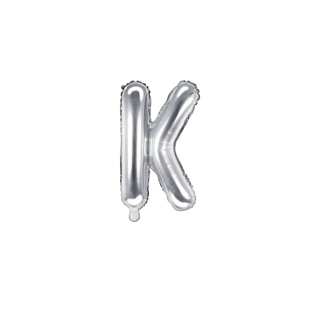 Balloon Letter K silver - 35cm