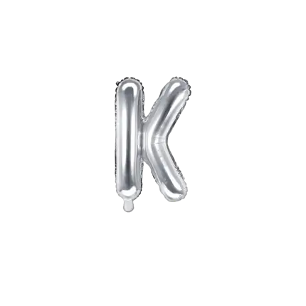 Balloon Letter K silver - 35cm