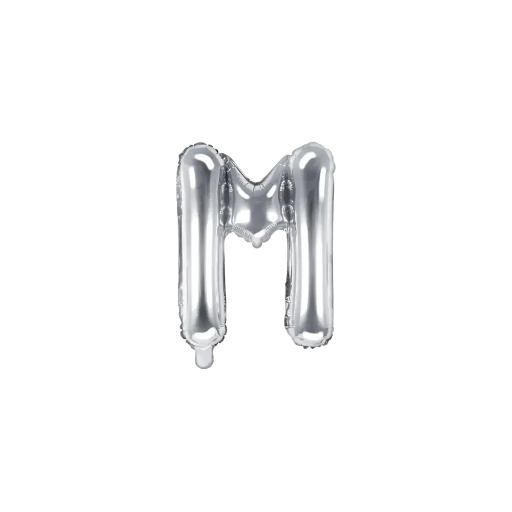 Balloon Letter M silver - 35cm