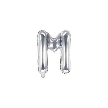 Balloon Letter M silver - 35cm